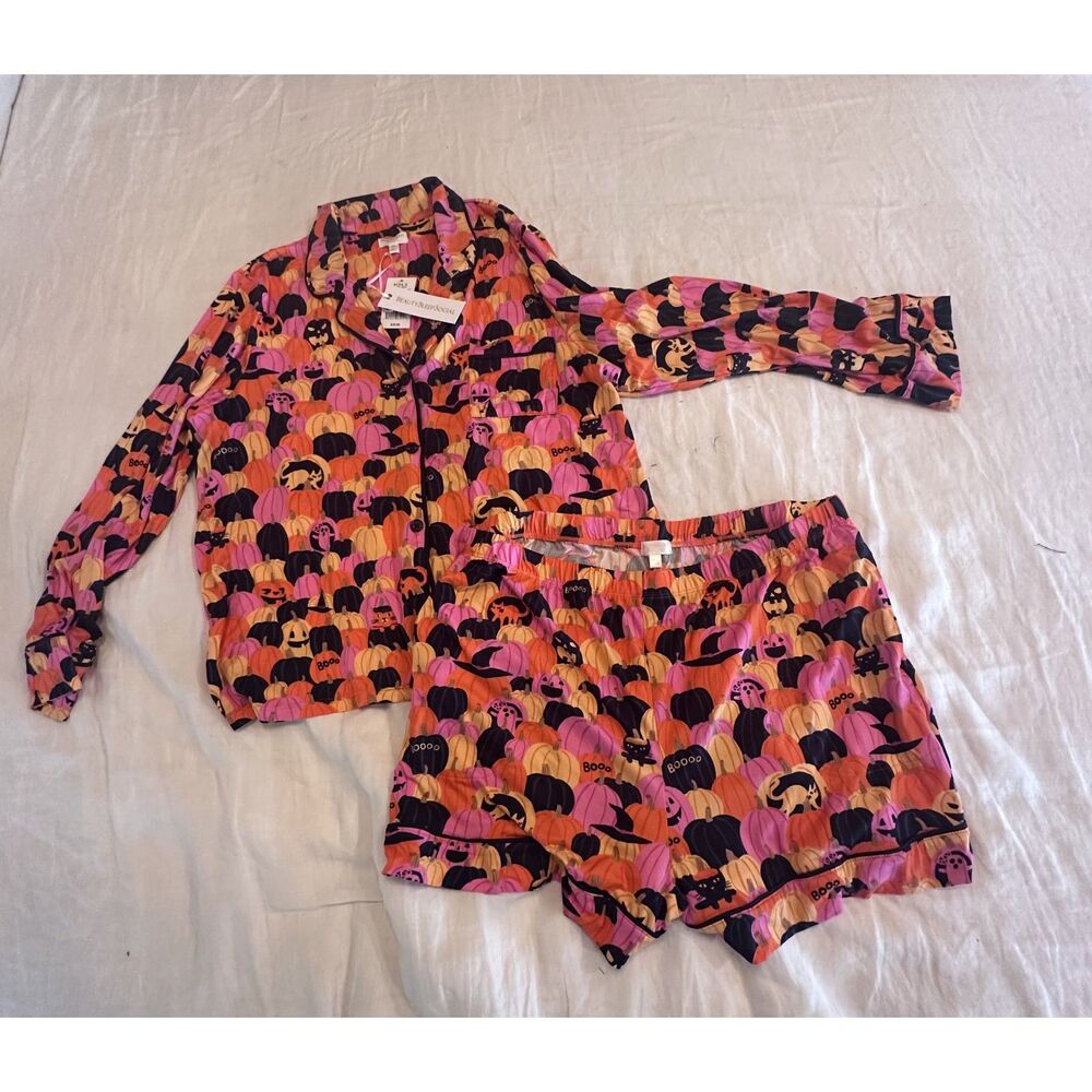 NWT Beauty Sleep Social Halloween Pajama Set XXL